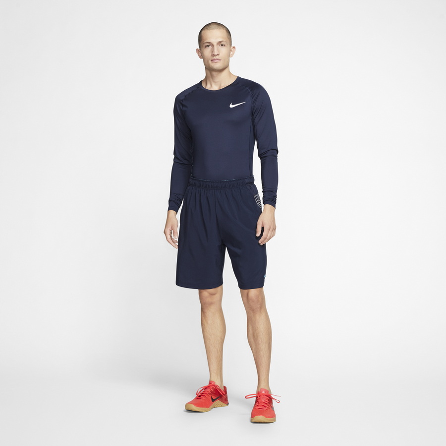 Sous-maillot manches longues Nike Pro bleu