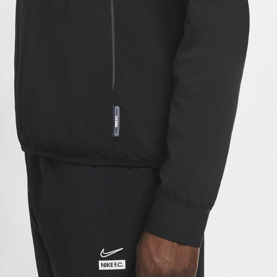 Sweat zippé Nike F.C. micro fibre noir