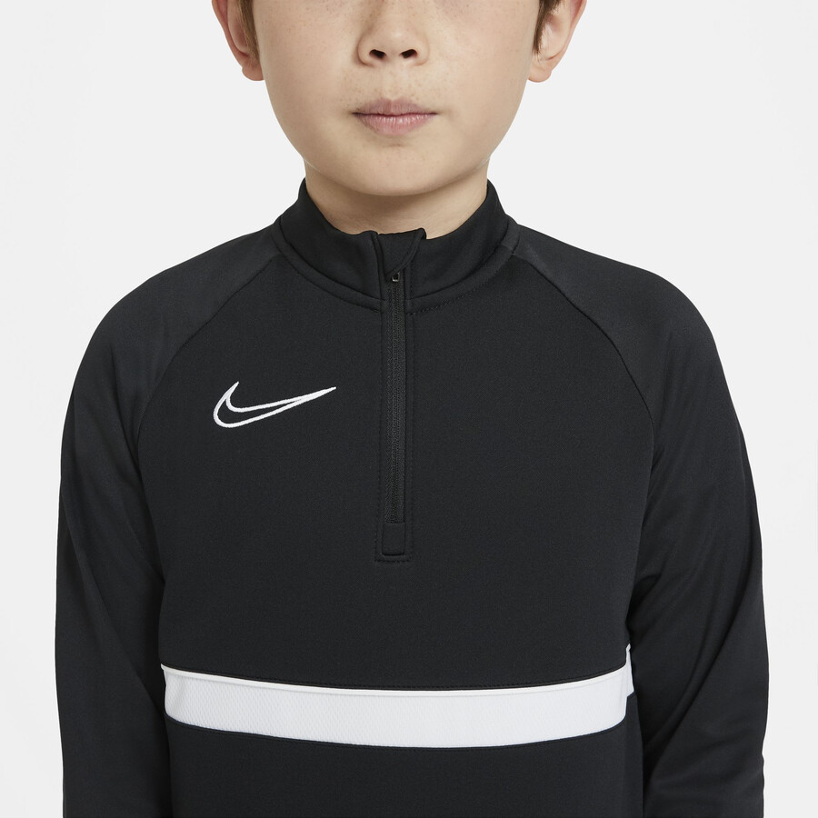 Sweat zippé junior Nike Academy noir blanc