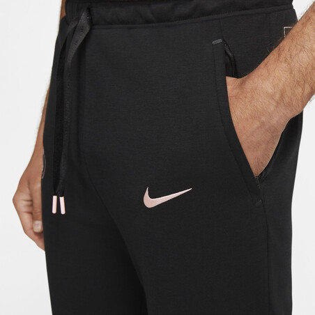Pantalon survêtement PSG Fleece noir rose 2021/22 sur
