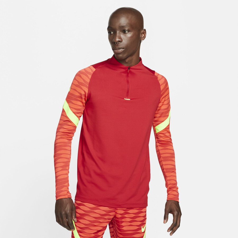 Sweat zippé Nike Strike rouge jaune 2021/22