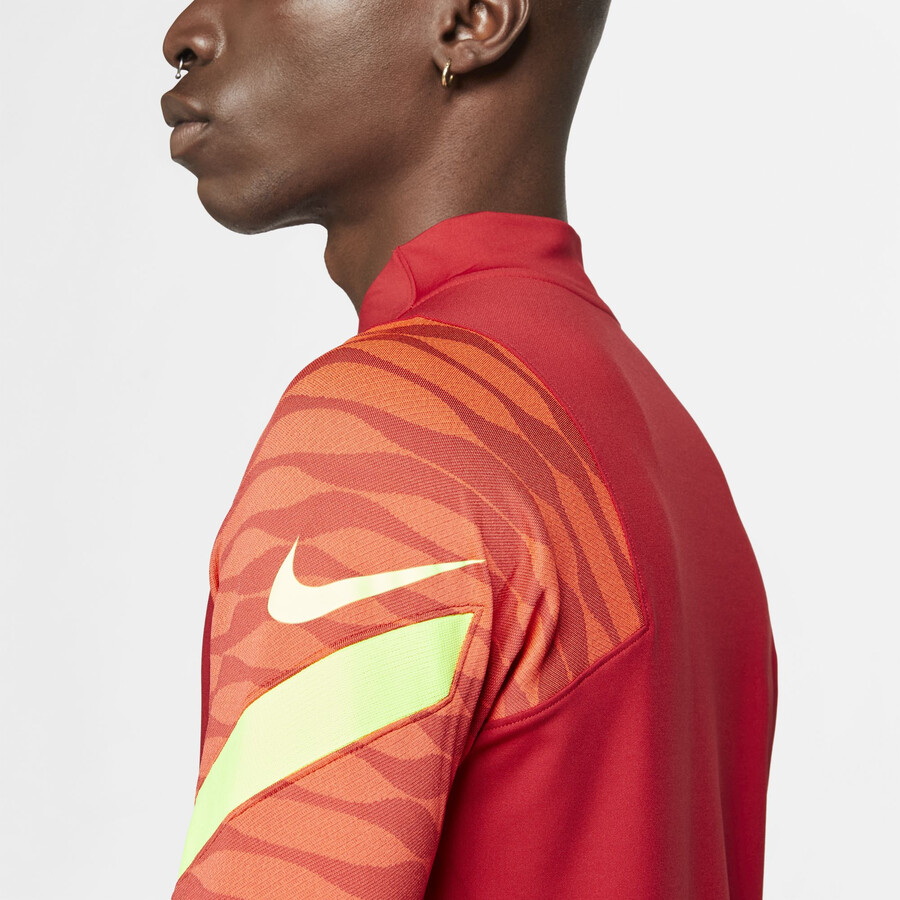 Sweat zippé Nike Strike rouge jaune 2021/22