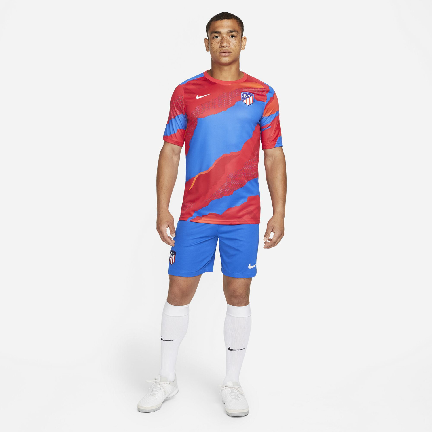 Maillot avant match Atlético Madrid rouge bleu 2021 22 sur Foot fr