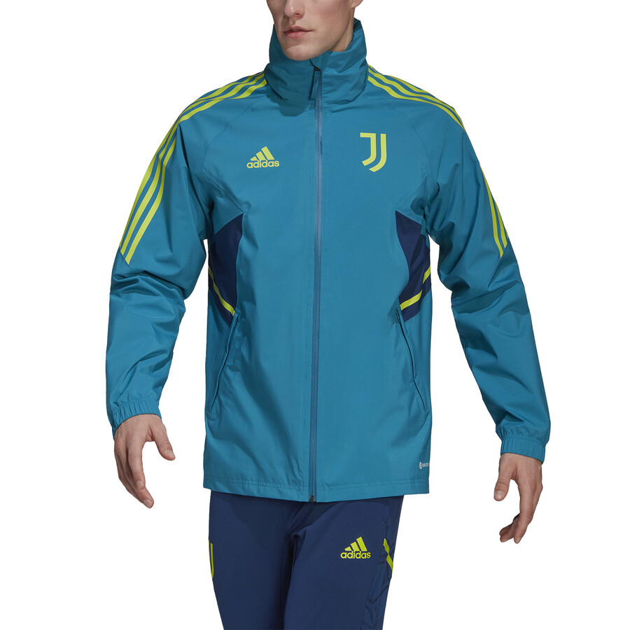 Veste imperméable Juventus bleu vert 2022/23