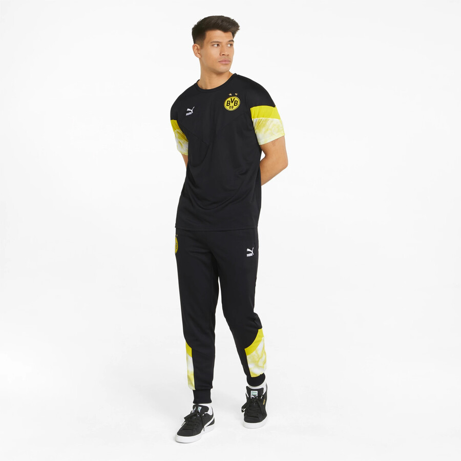 Pantalon survêtement Dortmund Iconic noir jaune 2021/22